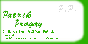 patrik pragay business card